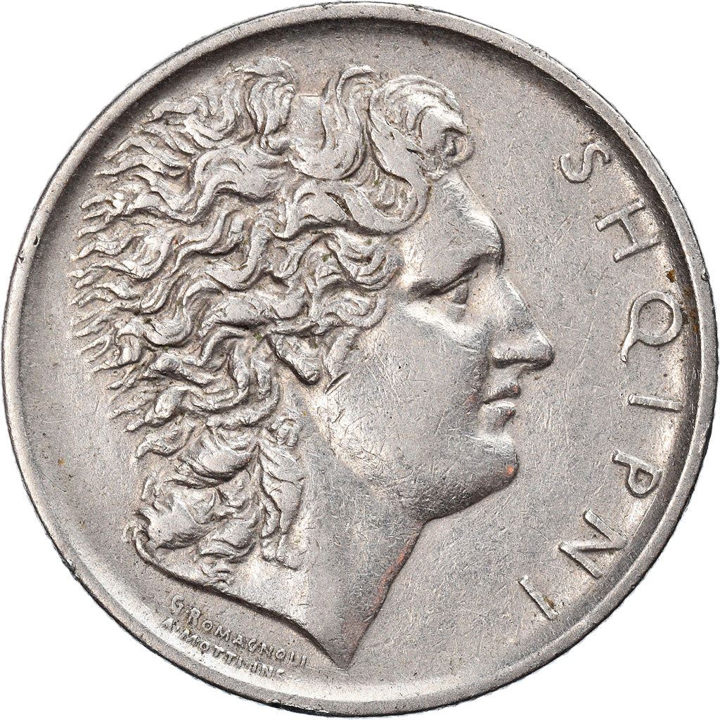 Albanien | 1 Lek Mønt | Alexander den Store | KM:5 | 1926 - 1931
