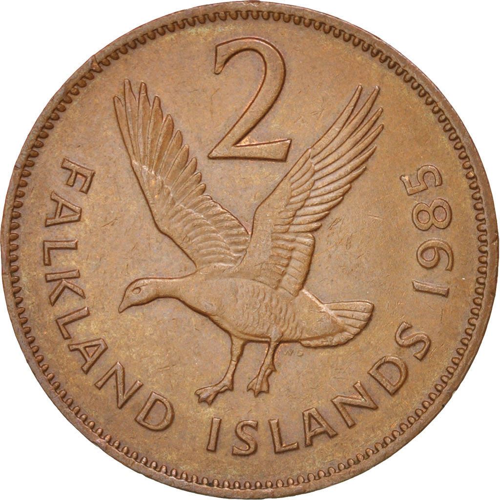 Falkland Islands | 2 Pence Coin | Magellan Goose | Km:3 | 1974 - 1992