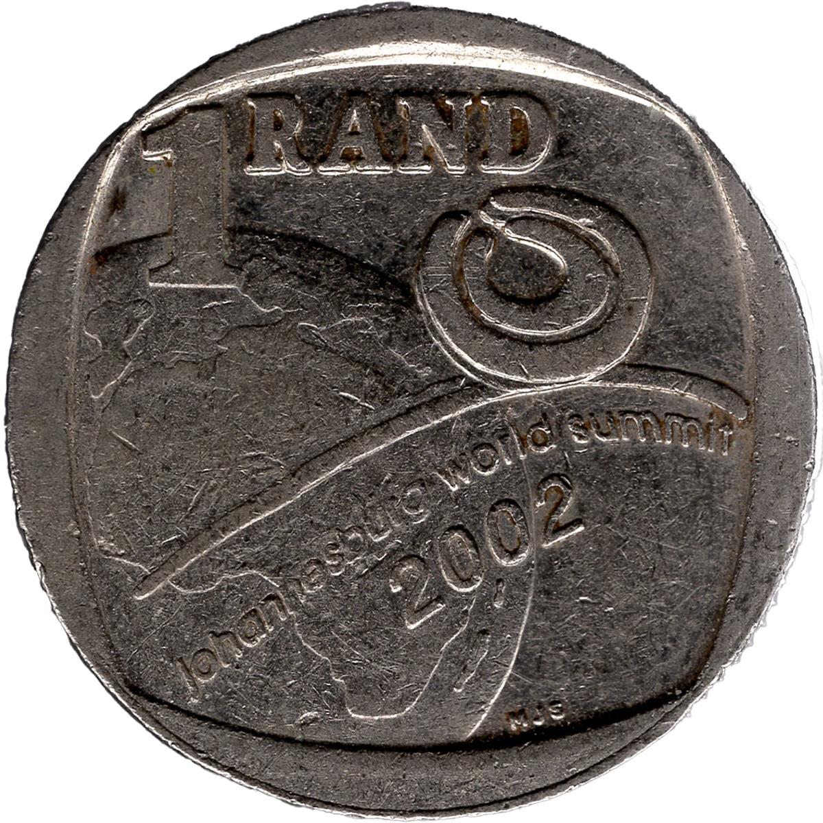 South Africa 1 Rand Coin | World Summit | KM275 | 2002