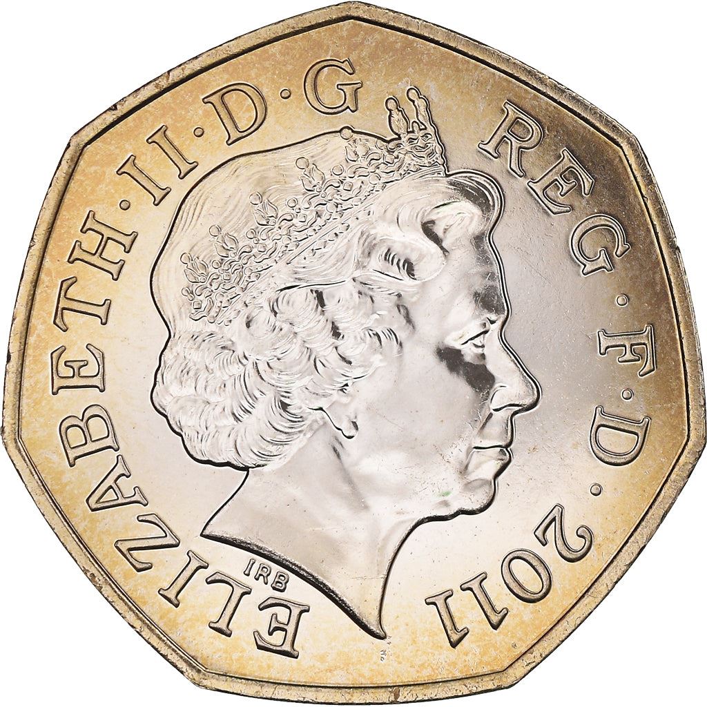 United Kingdom 50 Pence Coin | Elizabeth II 4th portrait | Hockey | 2011