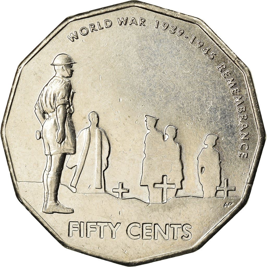 Australia | 50 Cents Coin | End of World War II | Km:746 | 2005