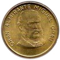 Peru | 50 Soles de Oro Coin | Miguel Grau | KM321 | 1985