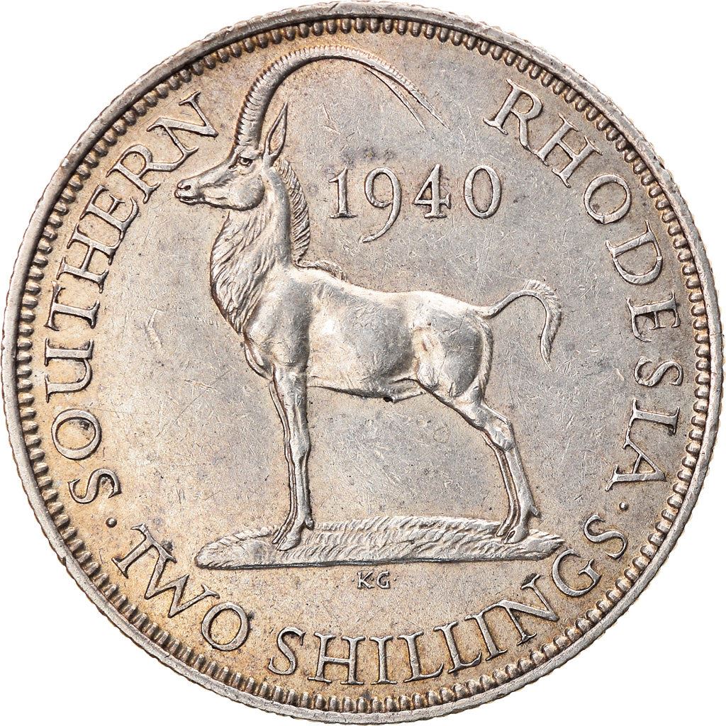 Southern Rhodesia | 2 Shillings Coin | George VI | Antelope | Km:19 | 1939 - 1942