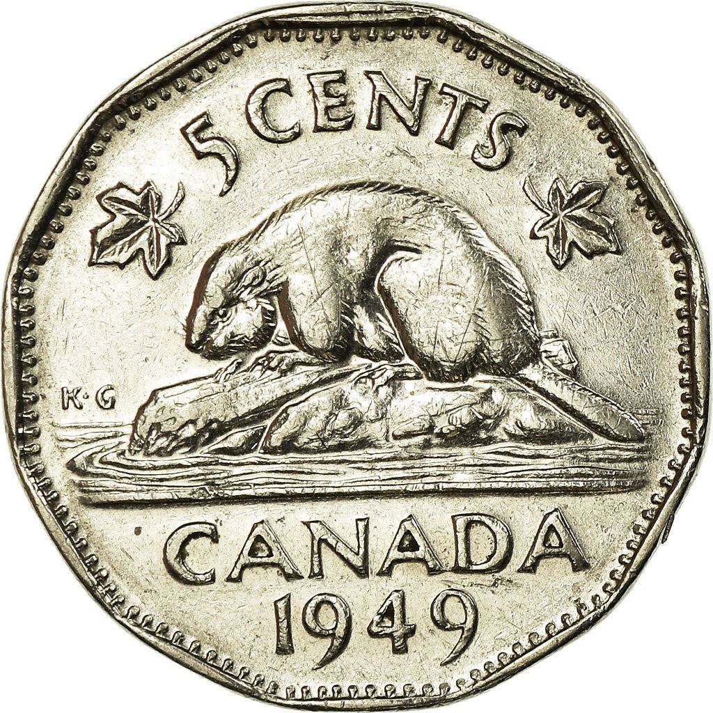Canada | 5 Cents Coin | Nickel | KM:42 | 1948-1950