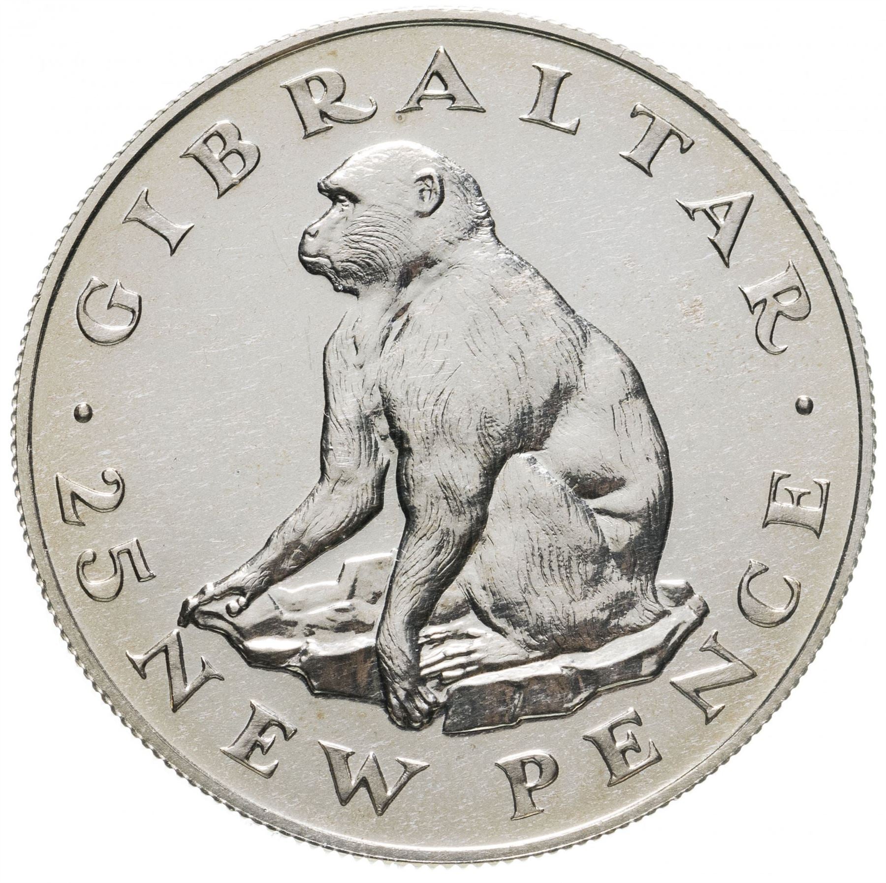Gibraltar 25 New Pence Coin | Queen Elizabeth II | KM5 | 1971