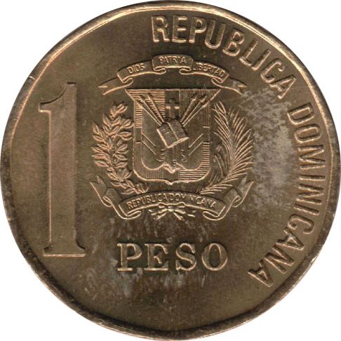 Dominican Republic | 1 Peso Coin | Juan Pablo Duarte y Diez | KM80 | 1991 - 2008