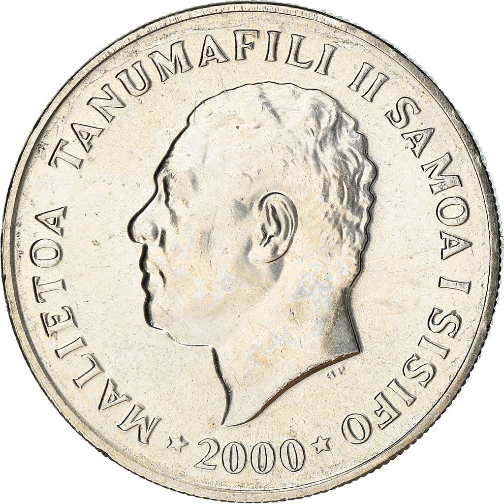 Samoa | 10 Sene Mynt | Malietoa Tanumafili II | Taro Växt | Km:15 | 1974 - 2000