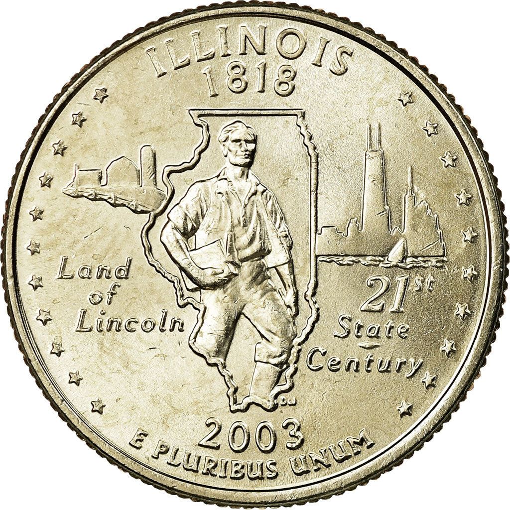 United States | 1/4 Dollar Coin | Abraham Lincoln | Km:343 | 2003