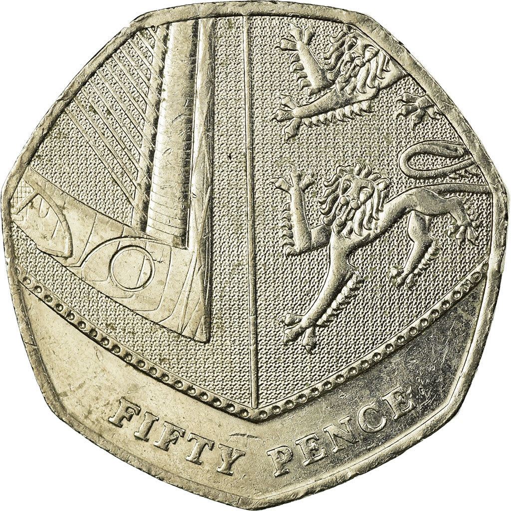 United Kingdom | 50 Pence Coin | Elizabeth II | Km:1112 | 2008 - 2015