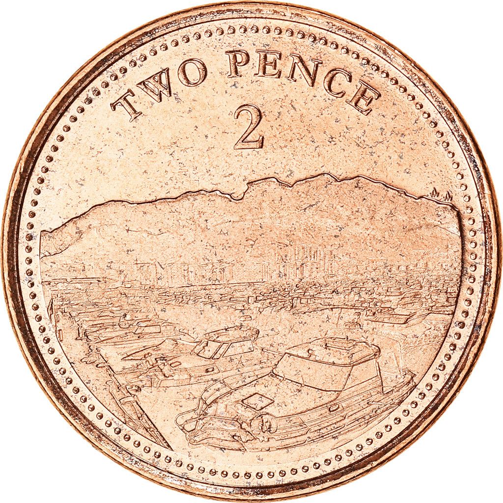 Gibraltar | 2 Pence Coin | Boats Marina | KM:1682 | 2020
