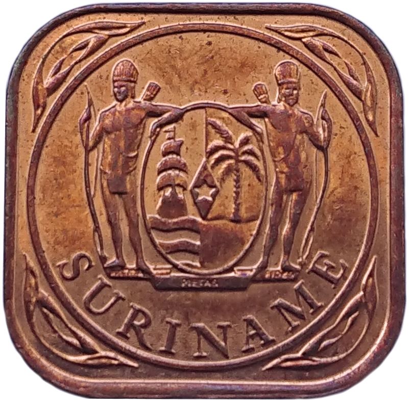 Suriname | 5 Cents Coin | Natives | KM:12.1b | 1987 - 2021