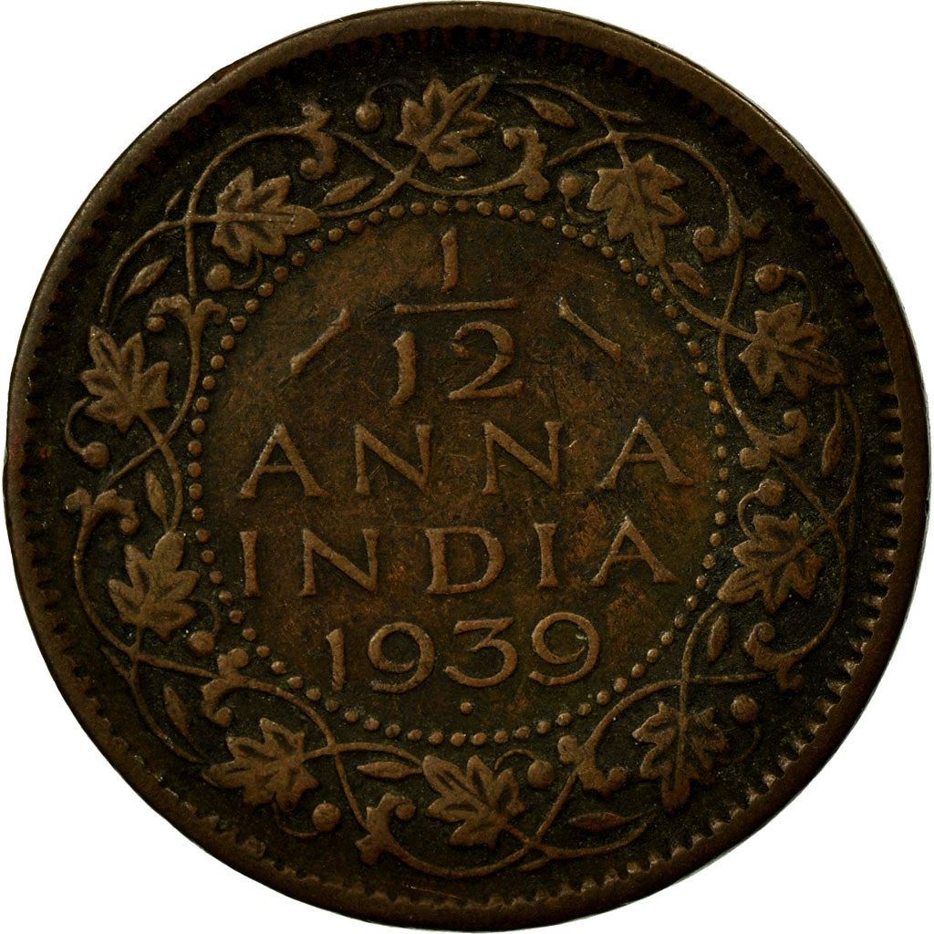 India - British | 1/12 Anna Coin | King George VI | Km:526 | 1939
