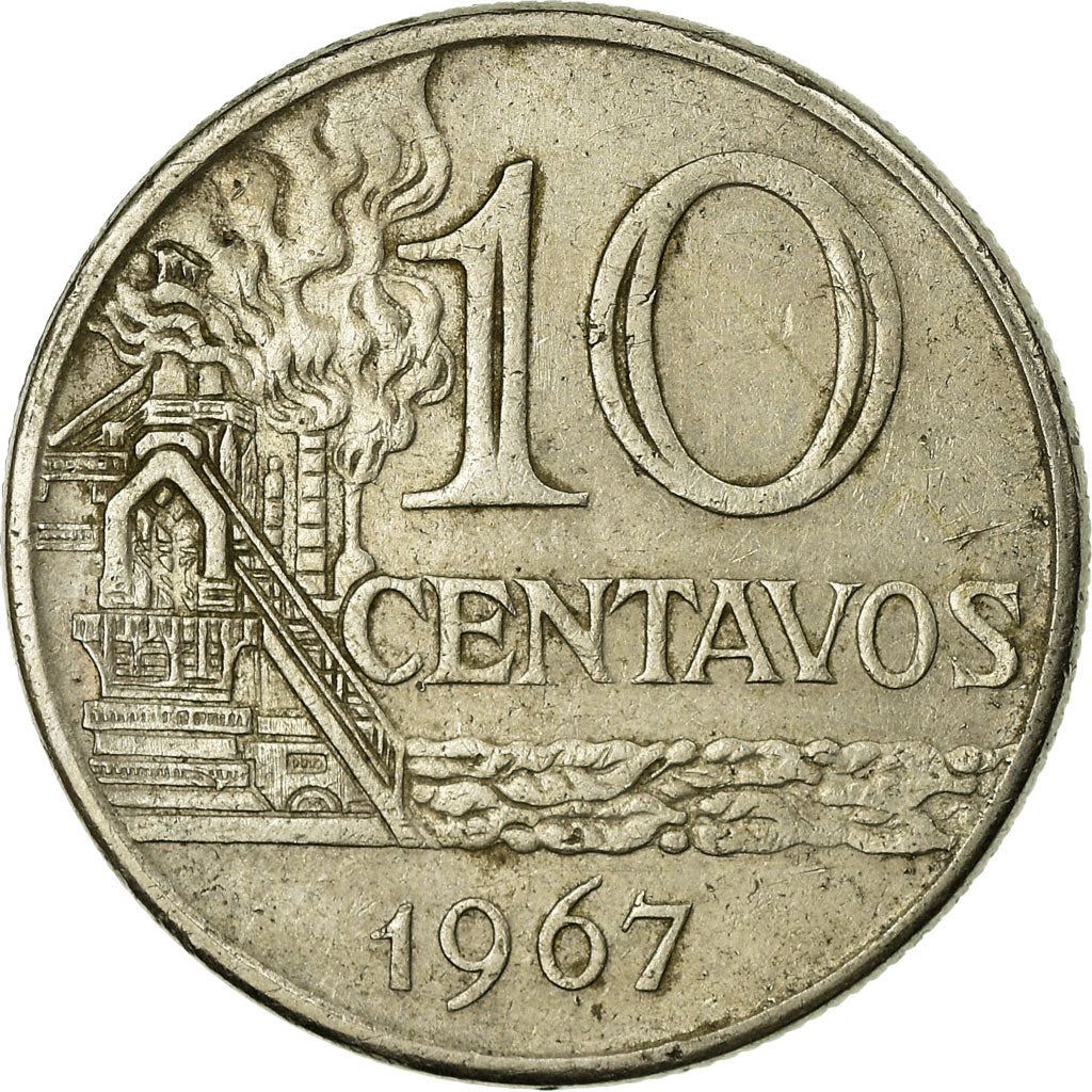 Brazil | 10 Centavos Coin | Effigy | Km:578 | 1967 - 1970