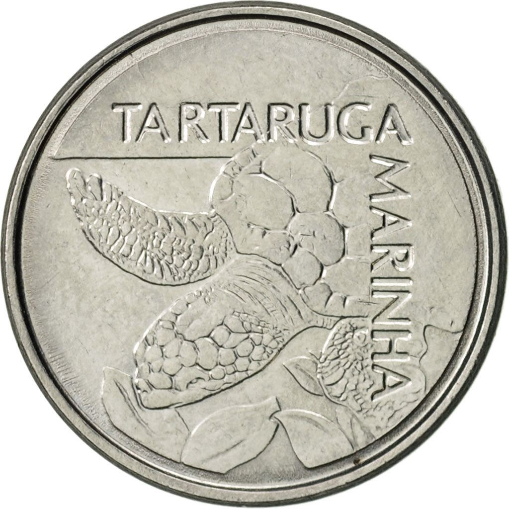 Brazil | 500 Cruzeiros Coin | Sea turtle | Km:624 | 1992 - 1993