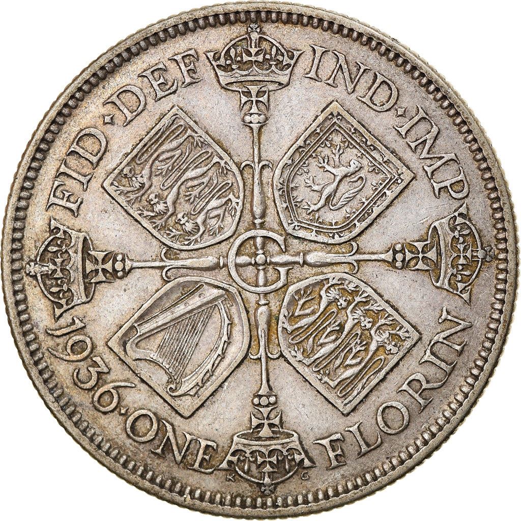 United Kingdom | 1 Florin Coin | George V | KM:834 | 1927 - 1936