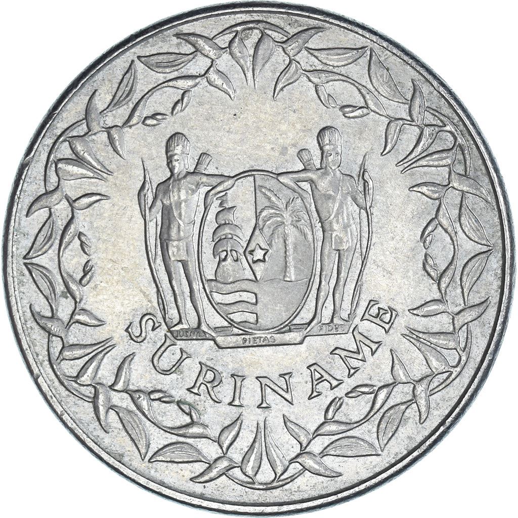Suriname | 250 Cents Coin | Wreath | Natives | Km:24 | 1987 - 2015