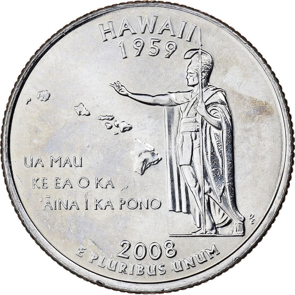 United States | 1/4 Dollar Coin | Hawaii | Km:425 | 2008