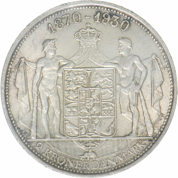 X*J様 1930年デンマーク 2クローネ 銀貨 クリスチャン10世　外国 6f71b6ef-1b05-4439-8092-