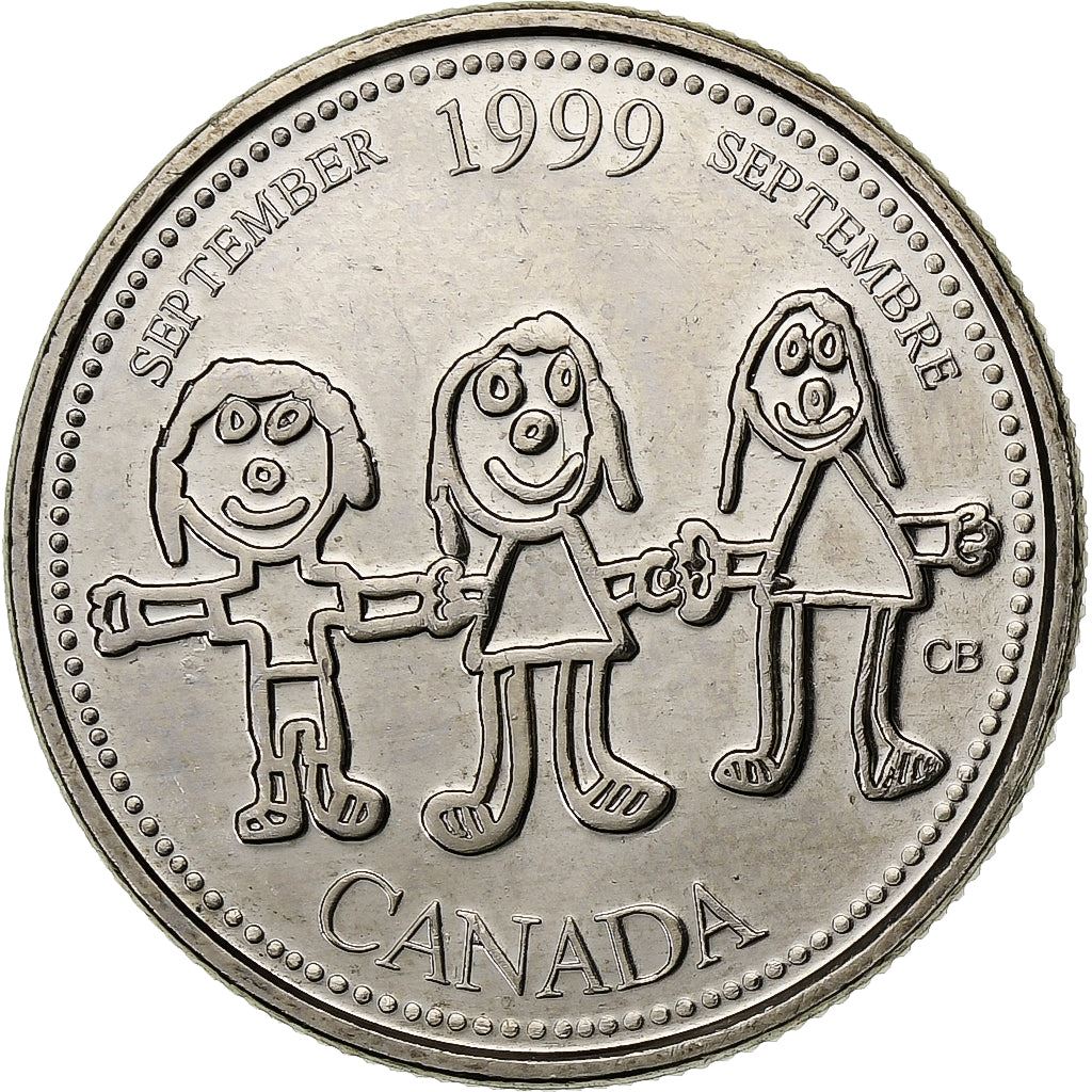 Canada | 25 Cents Coin | Canada Through a Child’s Eye | Nickel | KM:350 | 1999