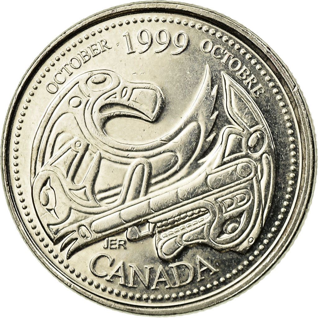 Canada | 25 Cents Coin | A Tribute to First Nations | Nickel | KM:351 | 1999