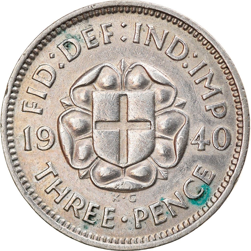 United Kingdom | 3 Pence Coin | George VI | KM:848 | 1937 - 1945