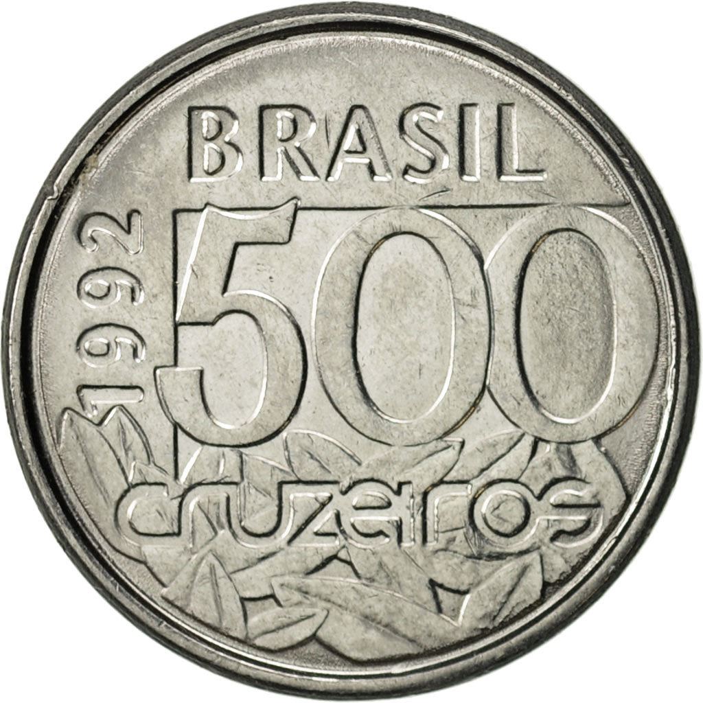 Brazil | 500 Cruzeiros Coin | Sea turtle | Km:624 | 1992 - 1993