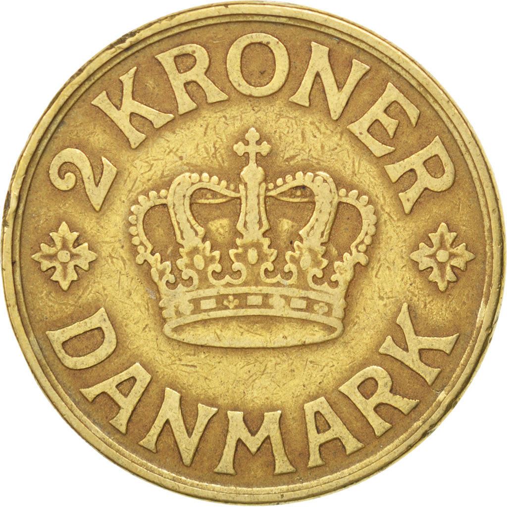 Denmark | 2 Kroner Coin | Monogram | Km:825 | 1924 - 1941