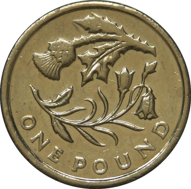 United Kingdom | 1 Pound Coin | Thistle and Bluebell | KM:1312 | 2014