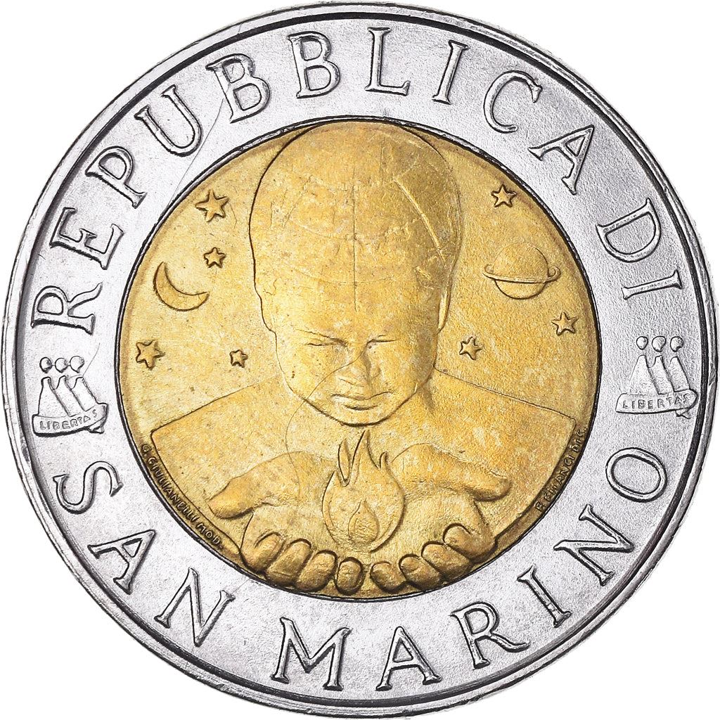 San Marino | 500 Lire Coin | Chemistry | Km:383 | 1998
