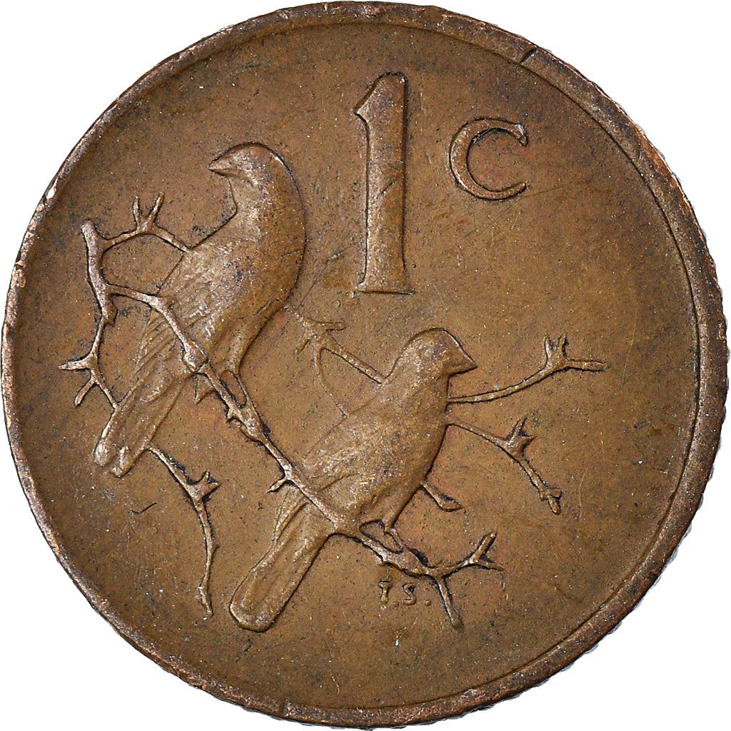 South Africa 1 Cent Coin | Jacobus Johannes Fouche | KM91 | 1976