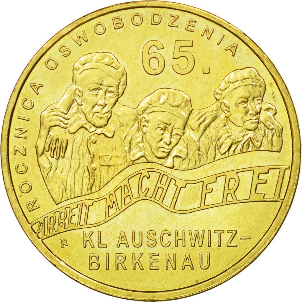 Poland | 2 Zlotys Coin | Auschwitz-Birkenau Liberation | Y:712 | 2010