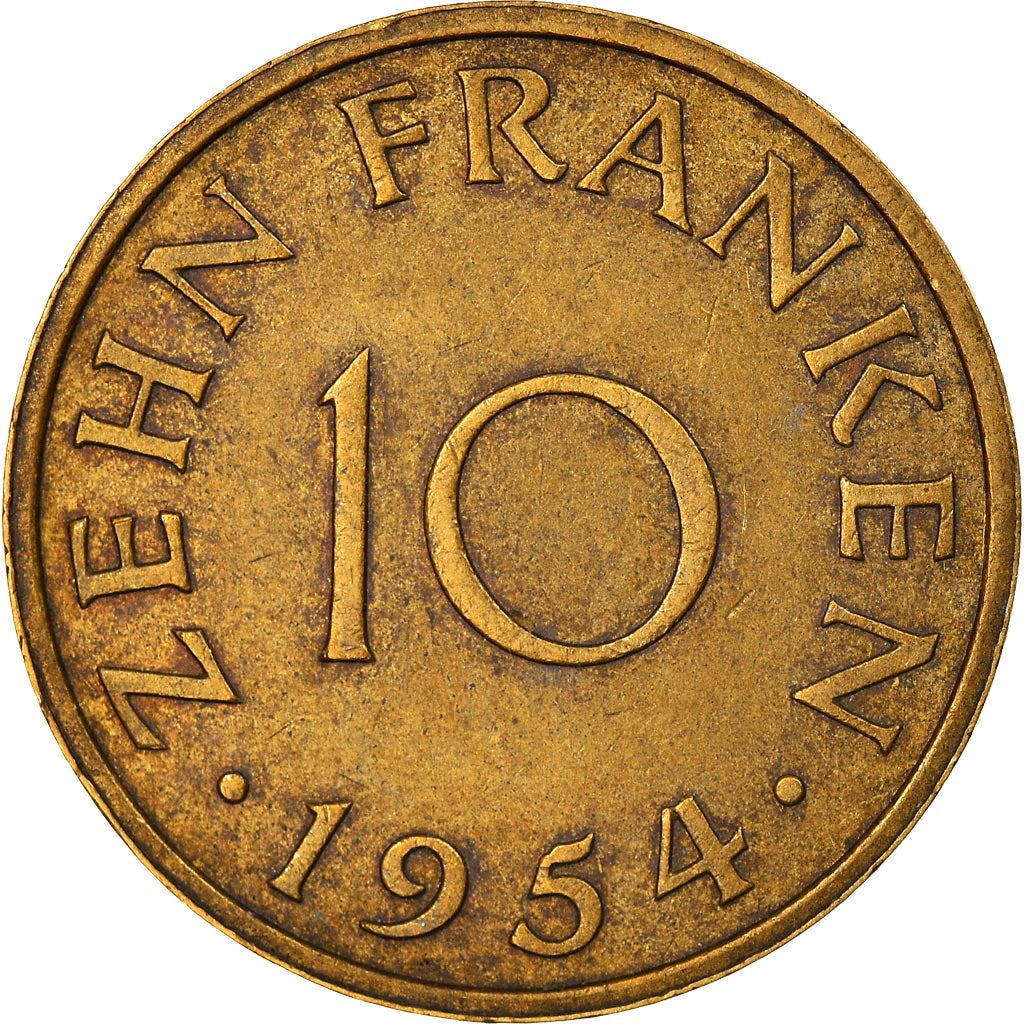 ألمانيا › سار | عملة 10 فرانك | مشهد صناعي | رقم كتالوج: 1 | 1954