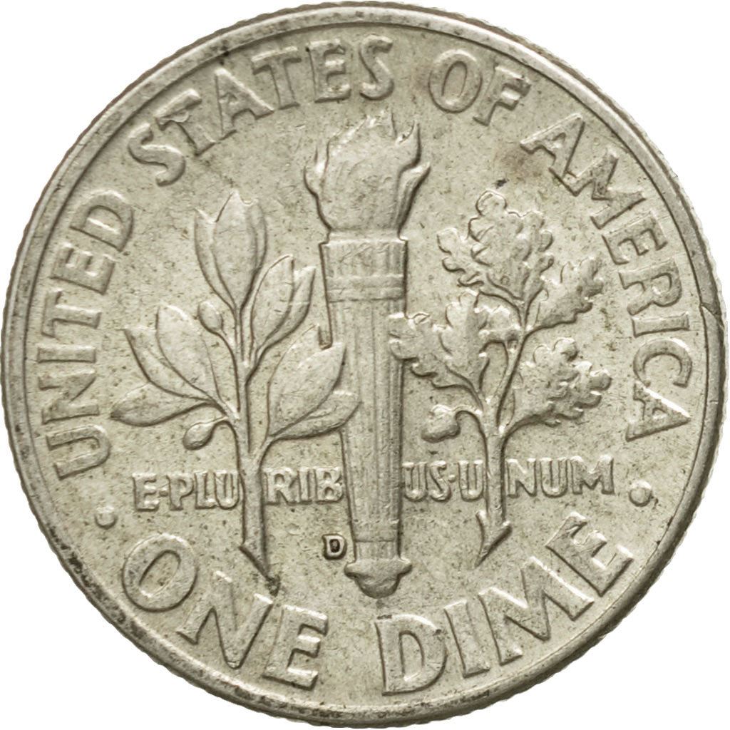 アメリカ合衆国 | 1ダイム硬貨 | フランクリン・D・ルーズベルト | KM:195 | 1946年 - 1964年