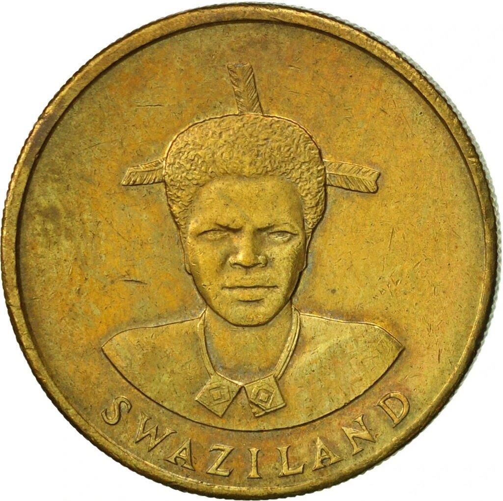 Kingdom of Swaziland | 1 Lilangeni Coin | King Mswati III | Queen Dzeliwe | KM:44.2 | 1992