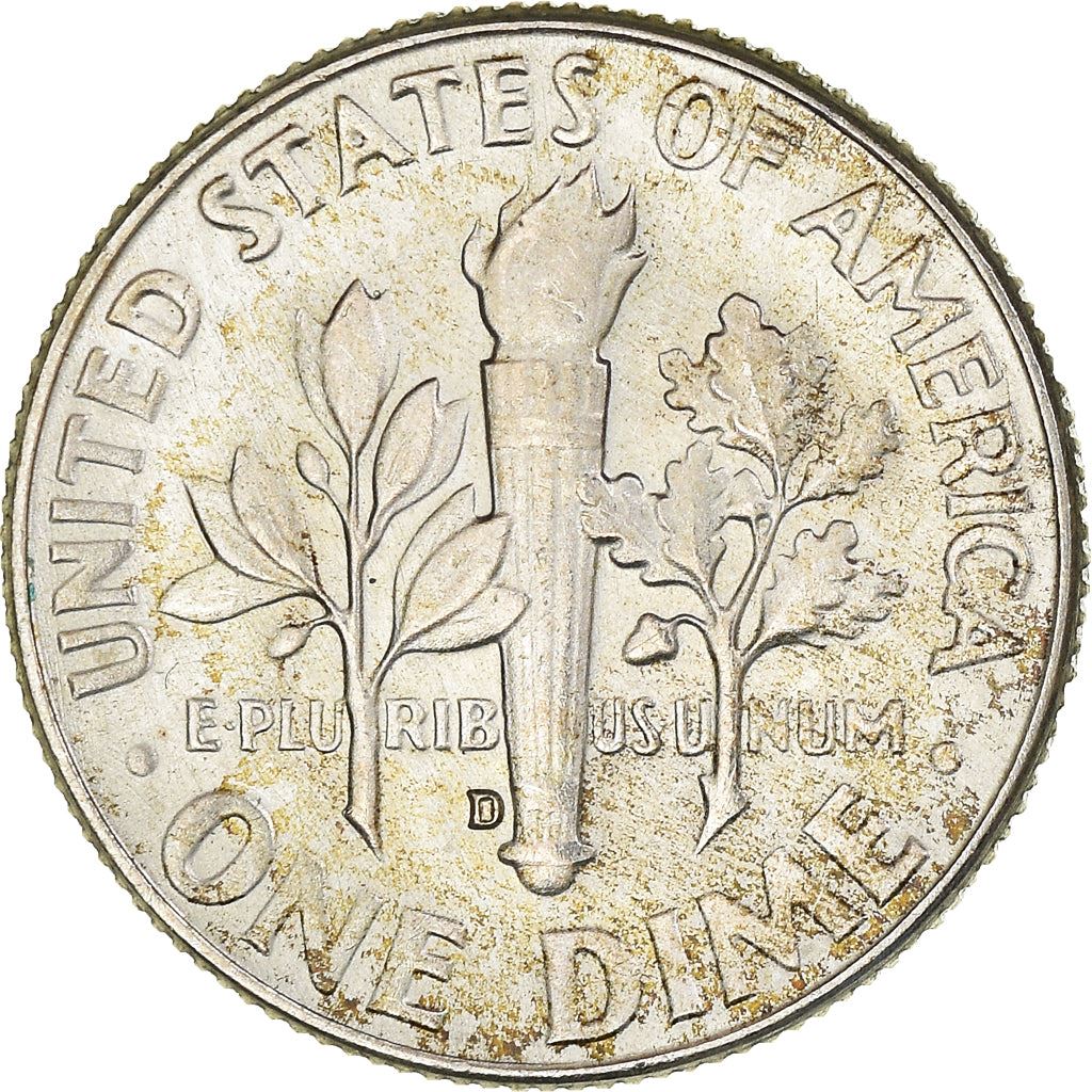 アメリカ合衆国 | 1ダイム硬貨 | フランクリン・D・ルーズベルト | KM:195 | 1946年 - 1964年