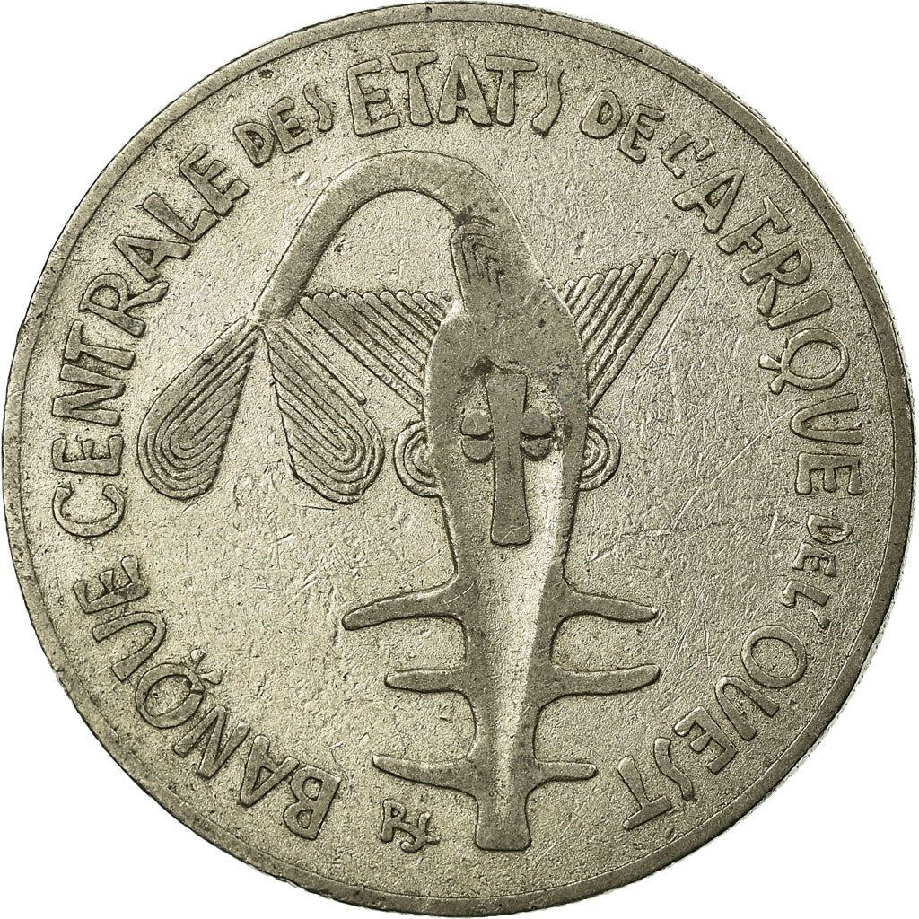 Western African States | 100 Francs Cfa Coin | Emblem of Central Bank | Flowers | Km:4 | 1967 - 2005