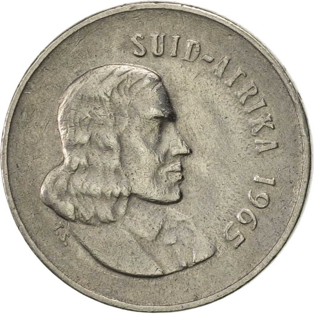 South Africa 5 Cents Coin | Afrikaans Legend - SUID-AFRIKA | KM67.2 | 1965 - 1969