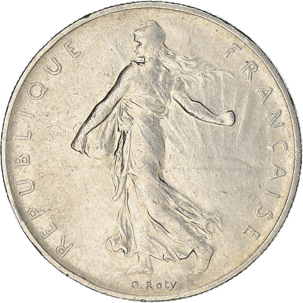 French 1 Franc Coin | Signature D'AP. O.ROTY | proof | KM925.2 | France | 1991 - 2001