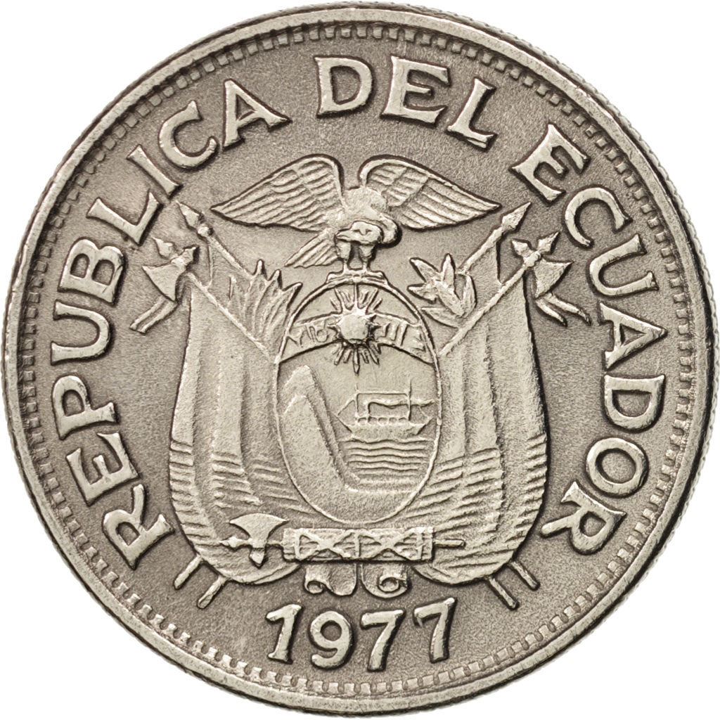 Ecuador | 50 Centavos | Nickel clad steel | Coat of Arms | KM:81 | 1963-1982