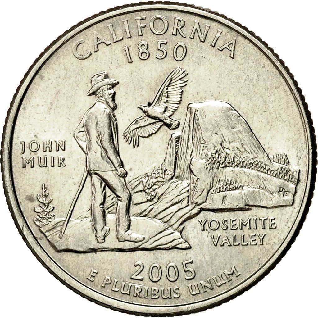 United States | 1/4 Dollar Coin | California | Km:370 | 2005