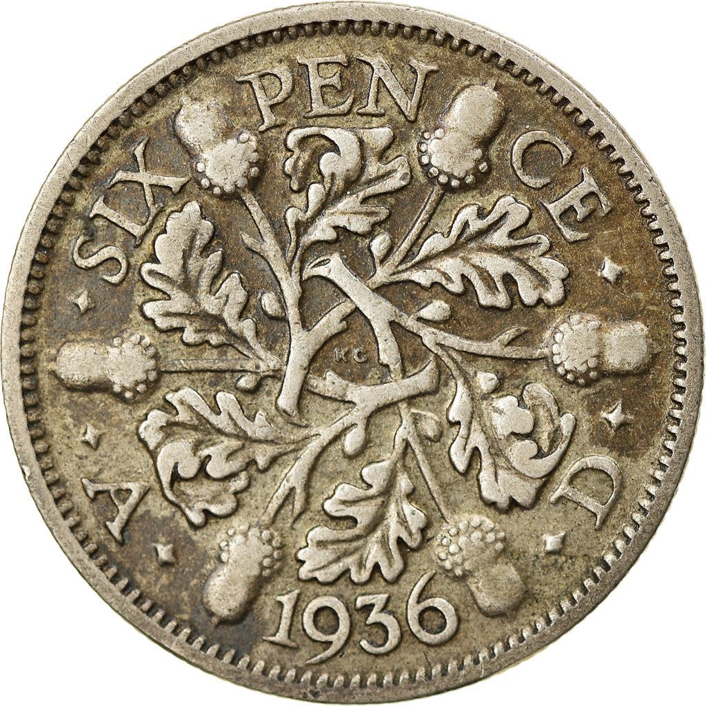 United Kingdom | 6 Pence Coin | George V | KM:832 | 1927 - 1936