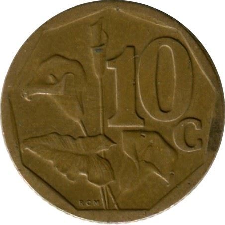 South Africa 10 Cents Xhosa Legend - uMzantsi Afrika Coin KM341 2007