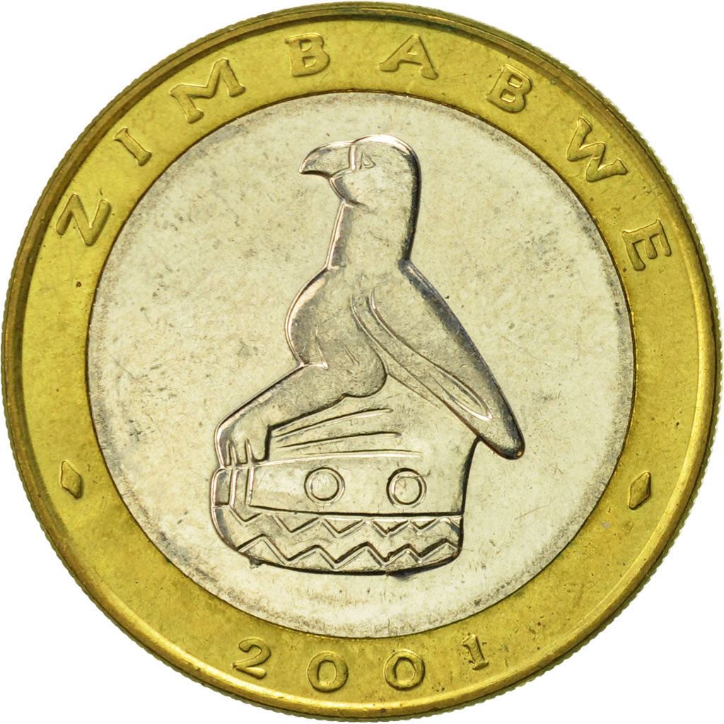 Zimbabwe | 5 Dollars Coin | Black Rhino | Km:13 | 2001 - 2003