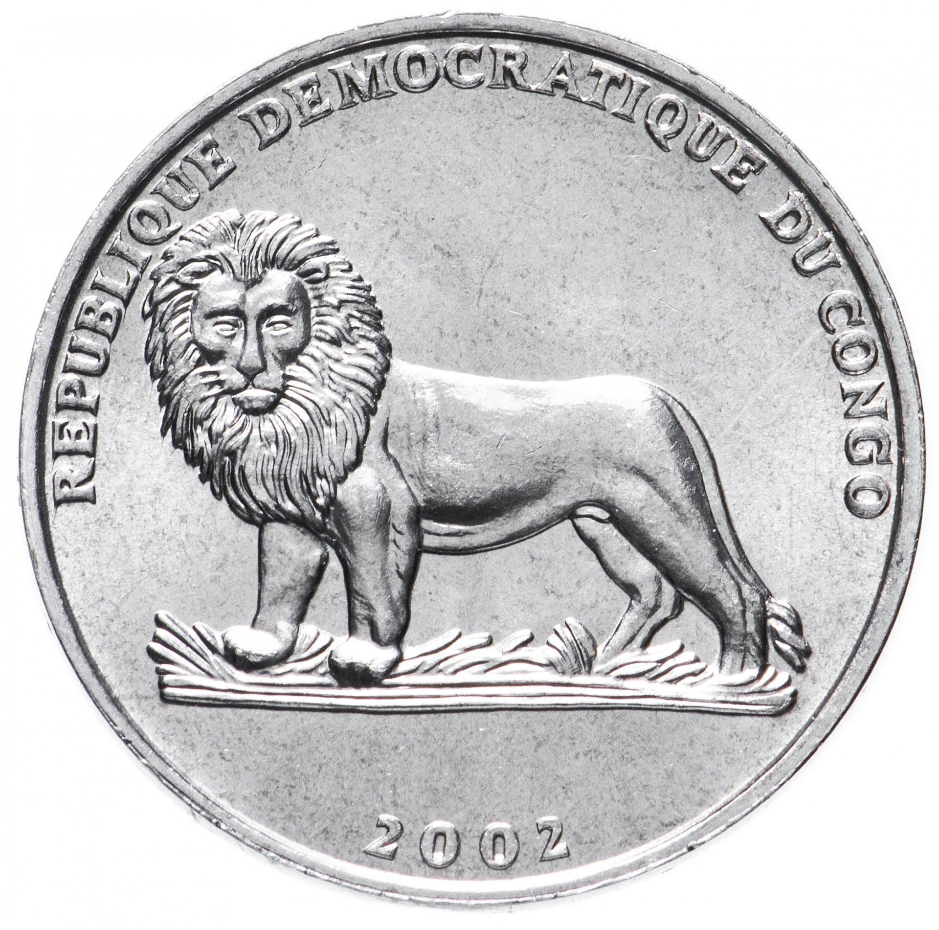Democratic Republic of the Congo | 50 Centimes Coin | Giraffe | KM:78 | 2002
