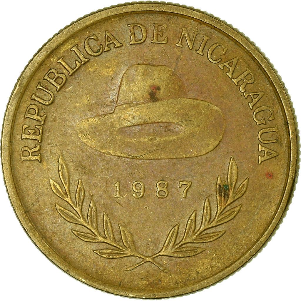 Nicaragua 1 Cordoba Coin | Panama Hat | KM59 | 1987