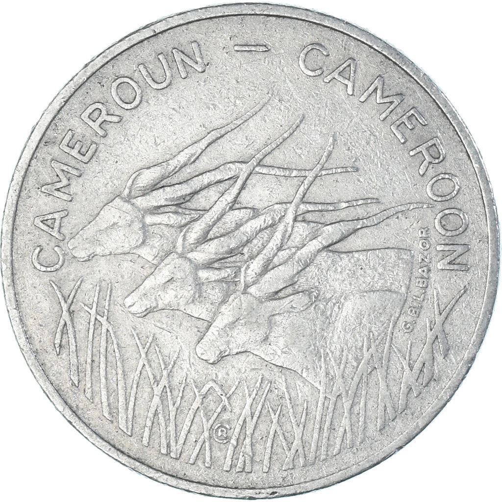 Cameroon | 100 Francs Coin | Giant Elands | Km:17 | 1975 - 1986
