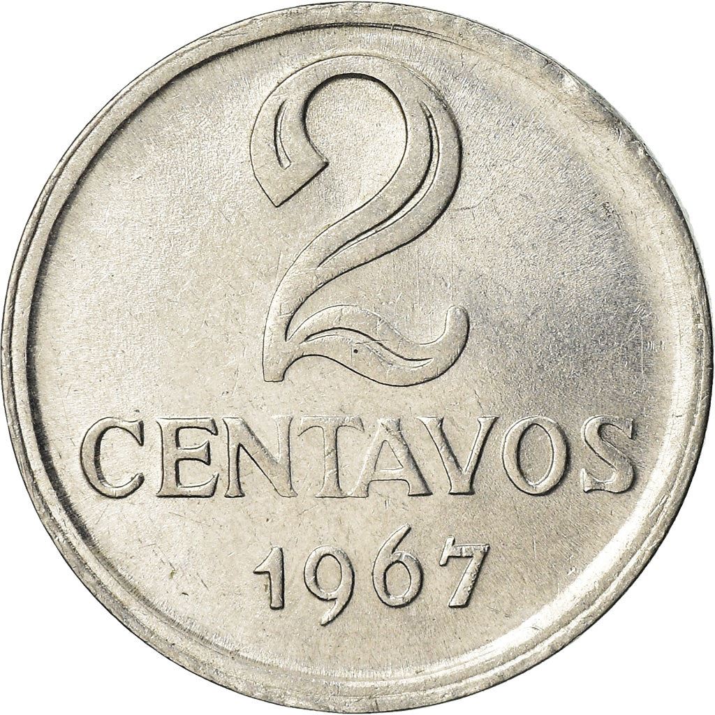 Brazil | 2 Centavos Coin | Effigy | Km:576.1 | 1967