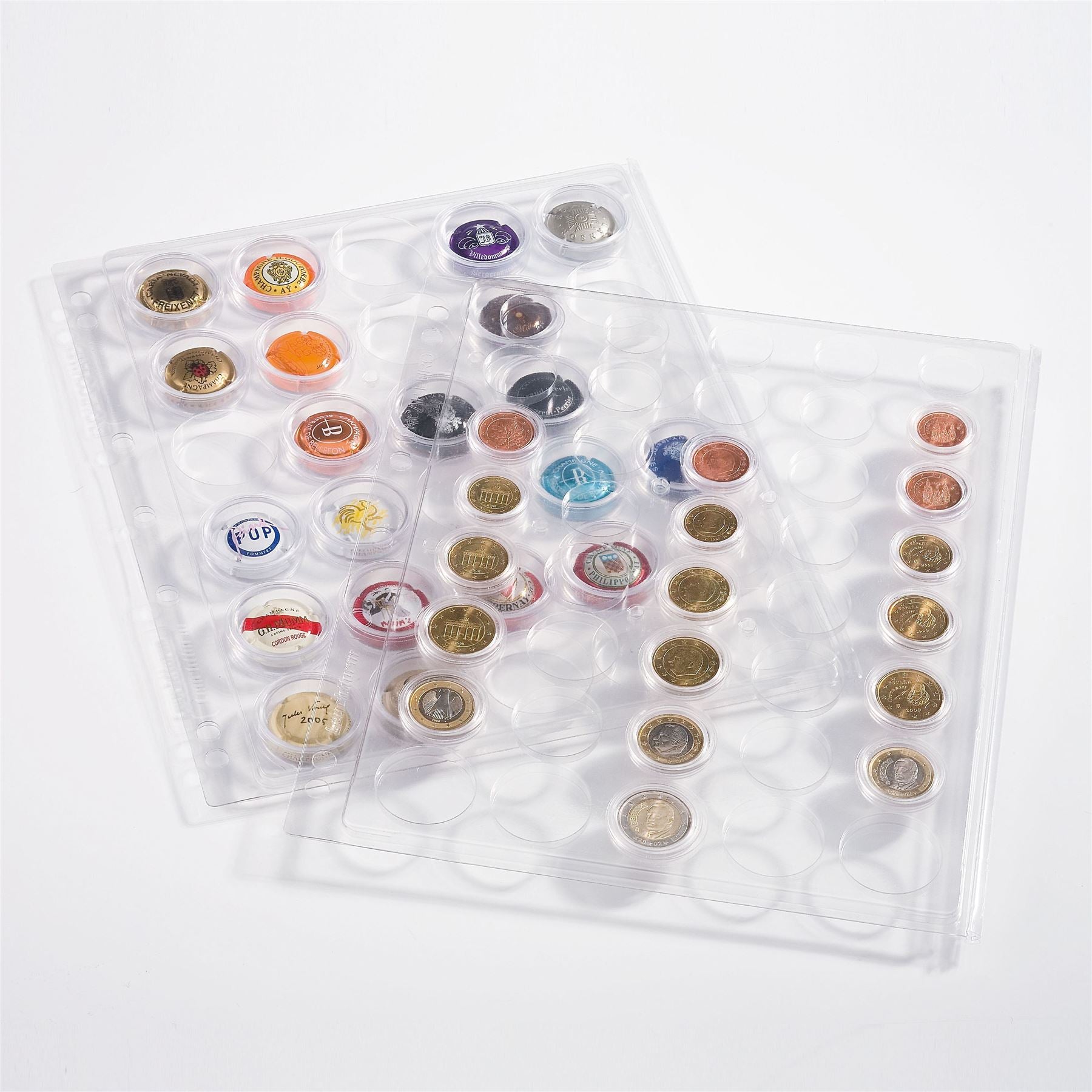ENCAP Sheets for Ring Binder Coin Albums | Coin Capsule Storage Sheets | Packs of 2 | Different Pocket Configurations