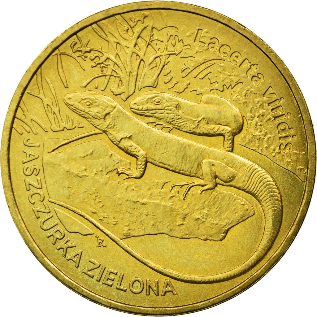 Poland | 2 Zlotys Coin | Jaszczurka zielona | Y:678 | 2009