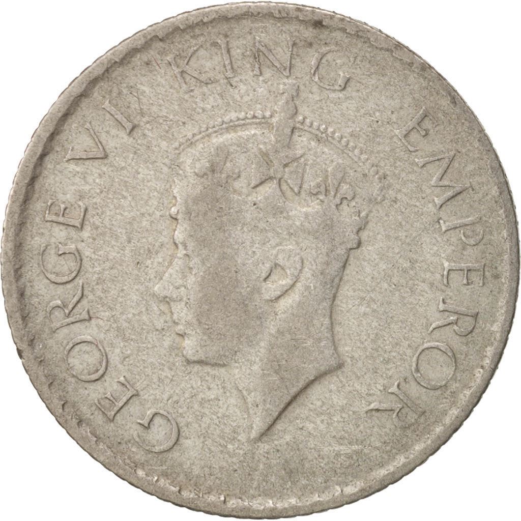India - British | 1/4 Rupee Coin | King George VI | Km:545 | 1940